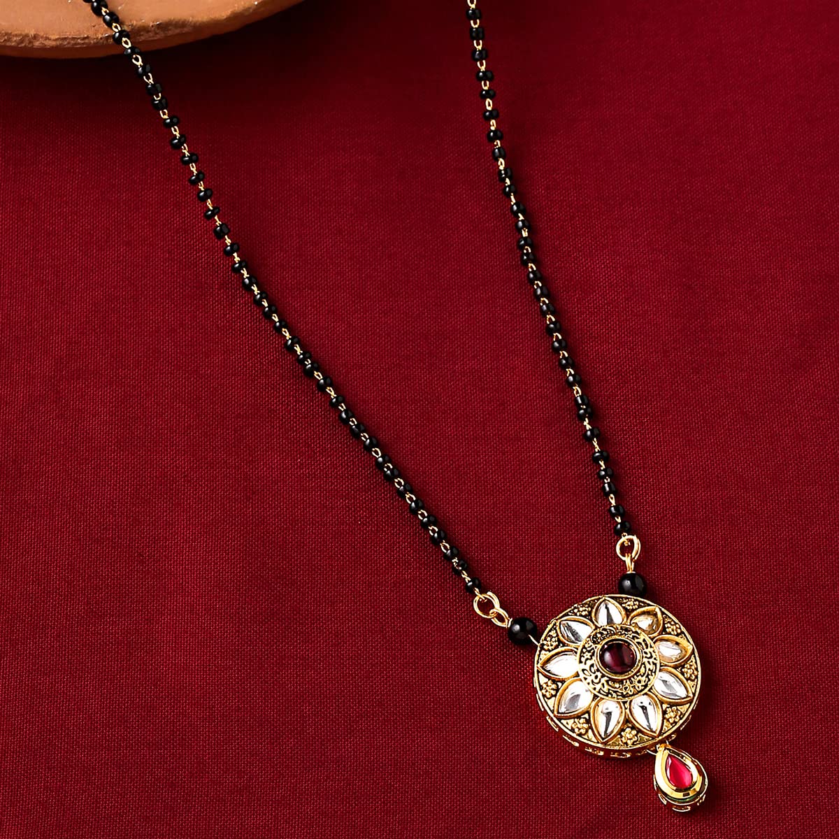 Traditional Plated Circle Charm Mangalsutra, Women's